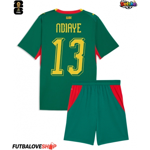 Dres Senegal Iliman Ndiaye #13 Preč pre deti MS 2026 Krátky Rukáv (+ trenírky)